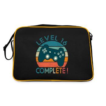 Level 16 Gift Video Games Birthday 16 Years - Retro Bag - black/gold - Back