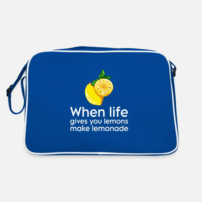 Wenn das Leben dir Lemons gibt mache eine Lemonade Retro Tasche