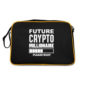 Future Crypto Millionaire Loading please wait - Retro Tasche - Schwarz/Gold - Hinten