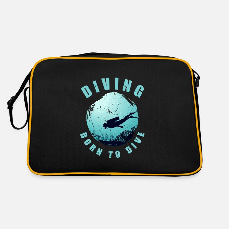 Diving Born To Dive Diver Diver Saying Retro Bag