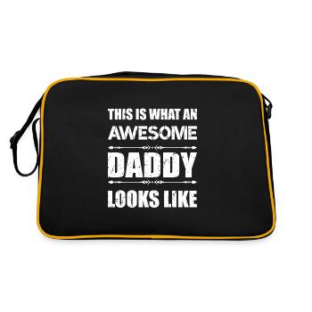 This is what an best Daddy looks like best Father - Retro Bag - black/gold - Back