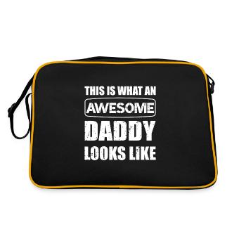 This is what an Awesome Dad looks like Daddy - Retro Bag - black/gold - Back