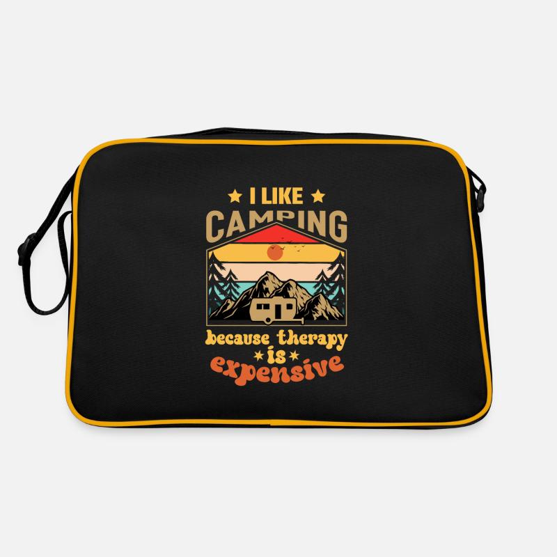 I like Camping funny Camper Quotes Retro Tasche