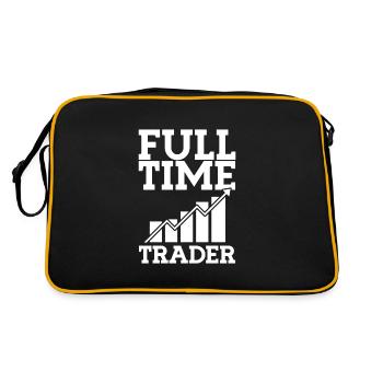 The Full Time Trader Trading Charts Diagram Stocks - Retro Bag - black/gold - Back