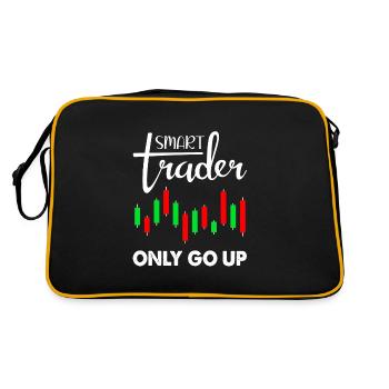 Smart Trader Trading Stock Trader only go up - Retro Tasche - Schwarz/Gold - Hinten