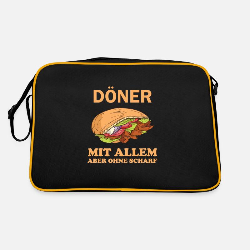 Bitte ein Döner mit Allem lustige Döner Sprüche Retro Tasche
