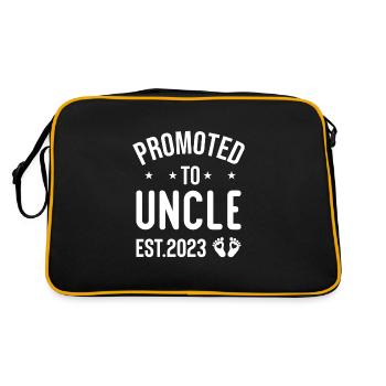 Promoted To Uncle Uncle 2023 - Retro Bag - black/gold - Back