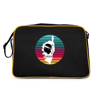 Corsica Island France with pirate head Corsica - Retro Bag - black/gold - Back