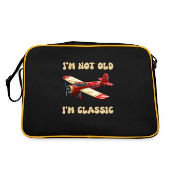 Je ne suis pas vieux Je suis Cassic Avion d’époque - Sac Retro - noir/or - Dos