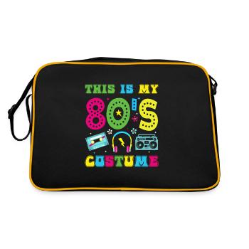 This is my 80s Costume funny 80s Party - Retro Bag - black/gold - Back