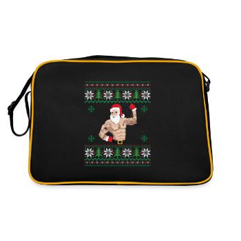 Forme physique du Père Noël fort et musclé - Sac Retro - noir/or - Dos