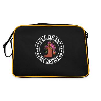 I'll be in my office the Garden Boots with Flowers - Retro Bag - black/gold - Back