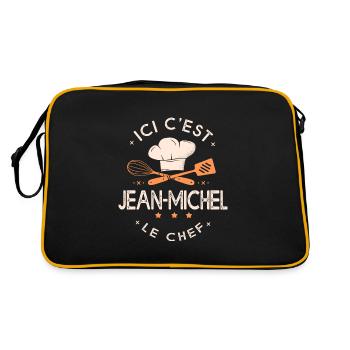 Jean Michel Chef Ici c est Jean Michel le chef - Sac Retro - noir/or - Dos