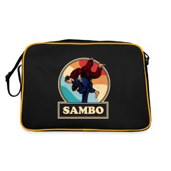 Compétition sportive d’artiste martial de Sambo - Sac Retro - noir/or - Dos