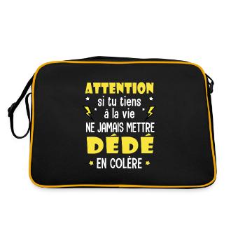 André humour prénom andré tshirt personnalisé dédé - Sac Retro - noir/or - Dos