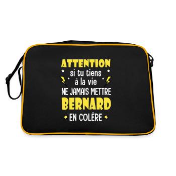 Bernard humour prénom bernard tshirt personnalisé - Sac Retro - noir/or - Dos