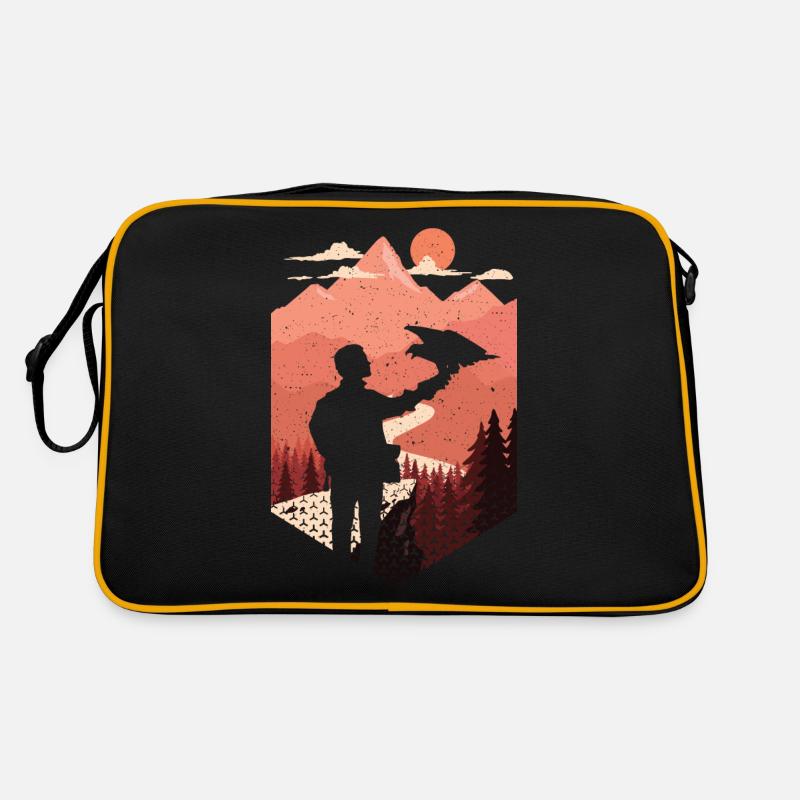 Falconer outdoors design falconry hawking falconer Retro Bag
