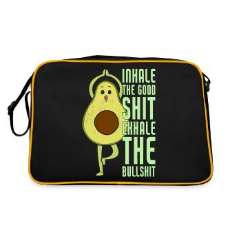 Breathe in the good shit, breathe in the nonsense - Retro Bag - black/gold - Back