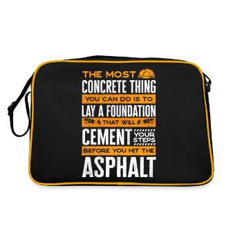 Concrete Finisher Concrete Mixer Construction - Retro Bag - black/gold - Back