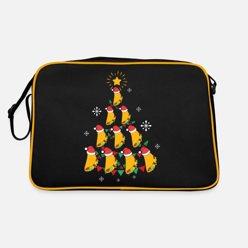 Fast Food Lover Taco Christmas Tree Retro Tasche