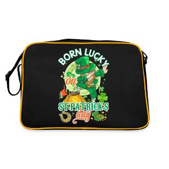 St Paddys St Patricksday St Patrick Day - Retro Bag - black/gold - Back
