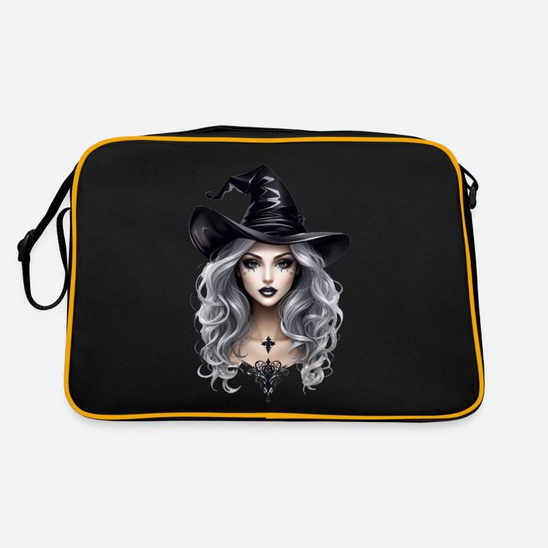 sorcière - Sac Retro - noir/or