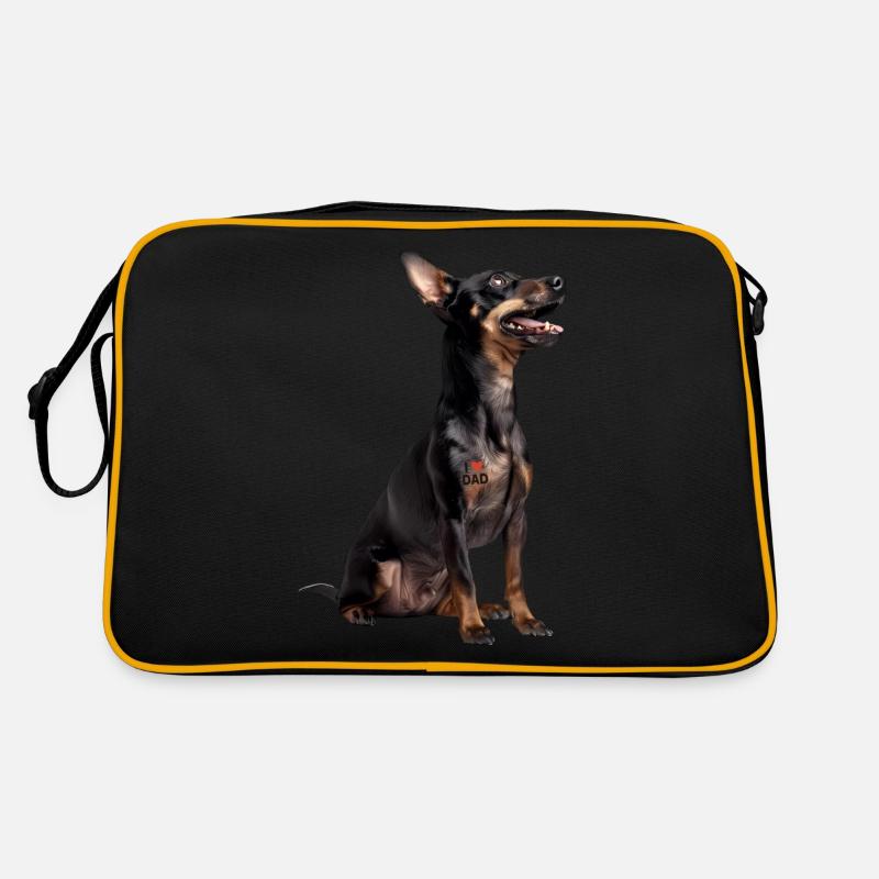 Manchester Terrier Dad Papa Retro Tasche