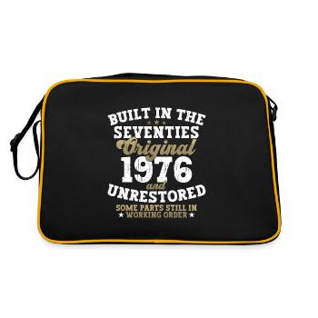 Construit dans les années soixante-dix 1976 46e anniversaire hommes - Sac Retro - noir/or - Dos