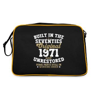Construit dans les années soixante-dix 1971 51st Birthday Men - Sac Retro - noir/or - Dos