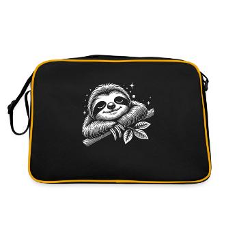 Mignon paresseux endormi se calme - Sac Retro - noir/or - Dos
