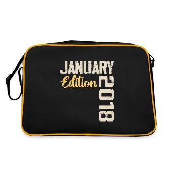 Birthday gift born in January 2018 - 2018 - Retro Bag - black/gold - Back
