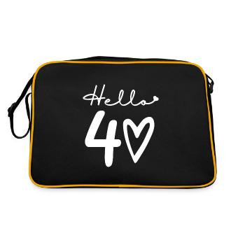 bonjour 40. 40e anniversaire - Sac Retro - noir/or - Dos