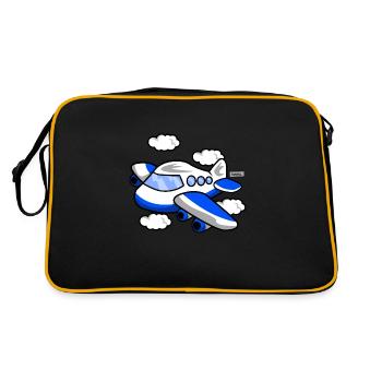 Airplane HARIZ car kid boy - Retro Bag - black/gold - Back