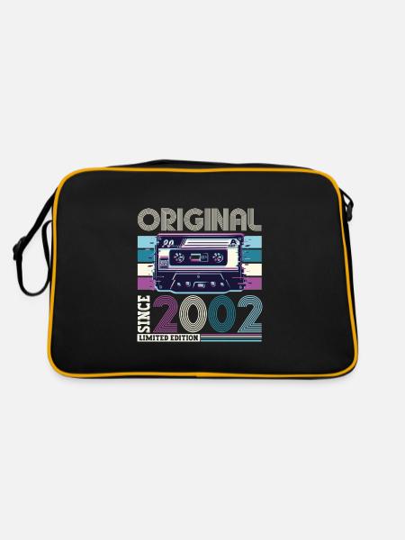 Original 2002 20th Birthday Gift Hommes - Sac Retro - noir/or - Dos