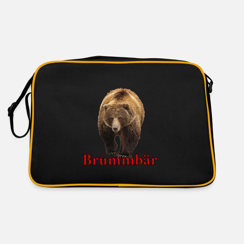 Brummbär - Retro Tasche - Schwarz/Gold