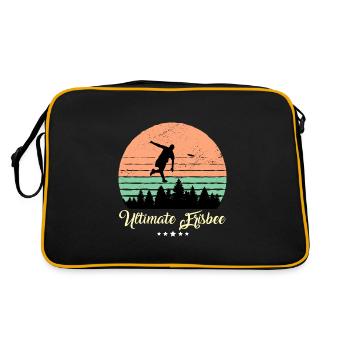 Ultimate Frisbee Vintage Retro Sunset - Retro Bag - black/gold - Back