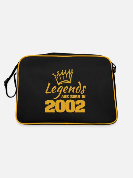 Jahr 2002 - Retro Tasche - Schwarz/Gold - Hinten