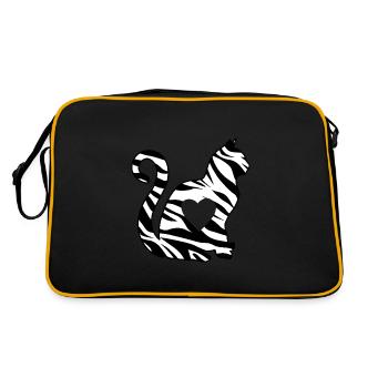 Tiger Print La vie sans chat est inutile chats - Sac Retro - noir/or - Dos