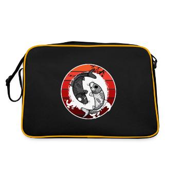 Peintre japonais de poissons Koi Poison - Sac Retro - noir/or - Dos