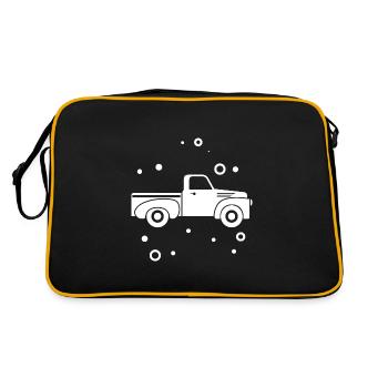 Pick Up - Auto Oldtimer Nostalgisch USA - Retro Tasche - Schwarz/Gold - Hinten