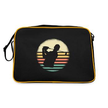 Golfeur Retro Sunset Design - Sac Retro - noir/or - Dos