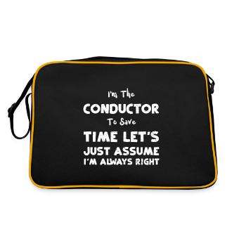Je suis le chef d’orchestre pour gagner du temps L... - Sac Retro - noir/or - Dos