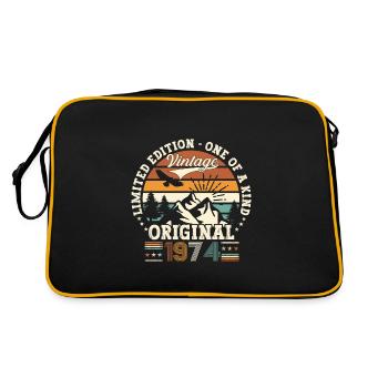 Original vintage 1974 48th birthday gift - Retro Bag - black/gold - Back