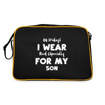 On Fridays I Wear Red Especially... - Retro Bag - black/gold - Back