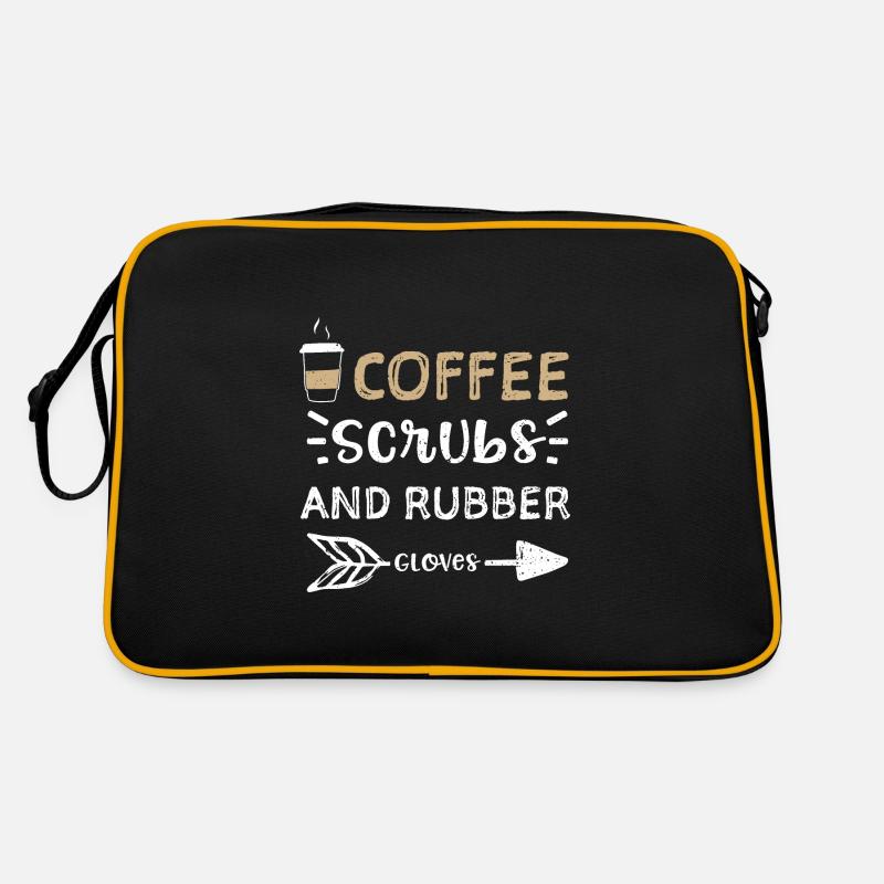 Coffee Scrubs And Rubber Gloves Retro Tasche