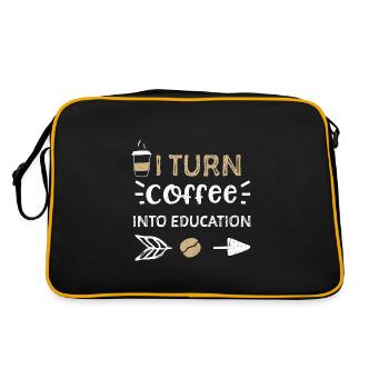 Je transforme le café en éducation - Sac Retro - noir/or - Dos