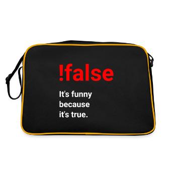 C'est drôle parce que c'est vrai - blague pour les programmeurs - Sac Retro - noir/or - Dos