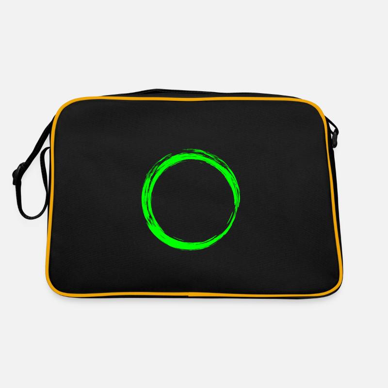 Cercle Icône Design Vert Sac Retro