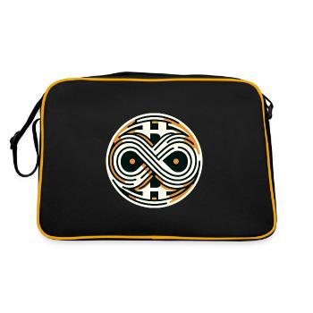 Bitcoin Symbol Infinite Value 21 Million - Retro Bag - black/gold - Back