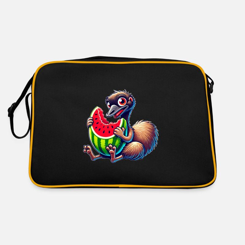 Bouquet sucré émeu avec pastèque dessin animé été Sac Retro